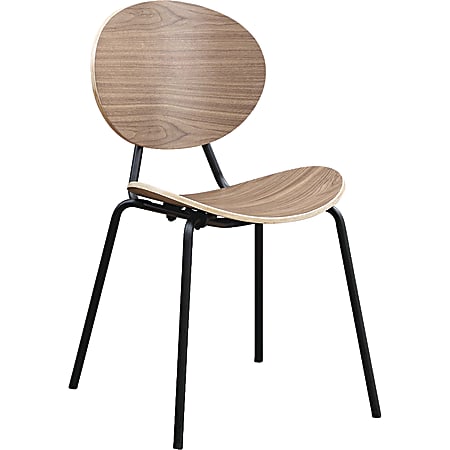 Lorell® Bentwood Cafe Chairs, Walnut, Set Of 2