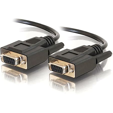 C2G - Serial cable - DB-9 (F) to DB-9 (F) - 15 ft - molded, thumbscrews - black