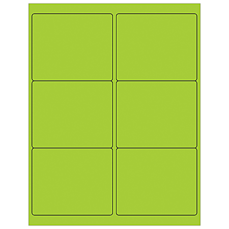 Office Depot® Brand Permanent Labels, LL180GN, Rectangle, 4