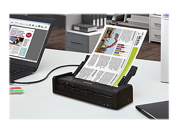Epson WorkForce ES 300W Wireless Portable Duplex Document Scanner - Office  Depot
