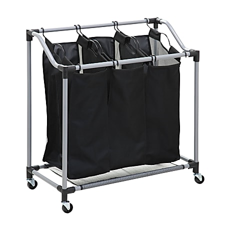 Honey-Can-Do Elite Triple Sorter, Extra Large Size, Black