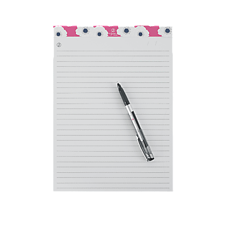 See Jane Work® Writing Pad, 8 1/2" x 11 3/5", 50 Sheets, Pink Floral