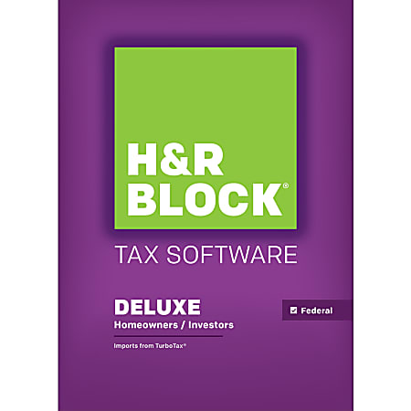 H&R Block® Tax Software 15 Deluxe, Federal, Windows, Download