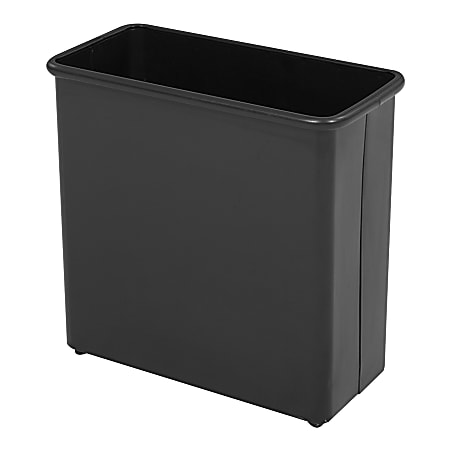 Safco® Rectangular Wastebasket, 6.88 Gallons, Black