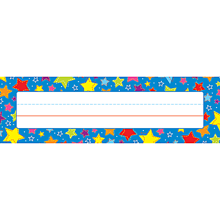 Carson-Dellosa Desk Nameplates, 9 1/2" x 3", Stars, Pack Of 36