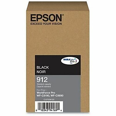 Epson DURABrite Pro 912 Original Standard Yield Inkjet Ink Cartridge - Black Pack - 2900 Pages