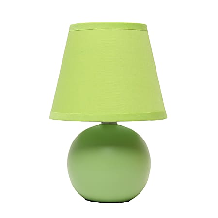 Simple Designs Mini Ceramic Globe Table Lamp, 8.66"H,
