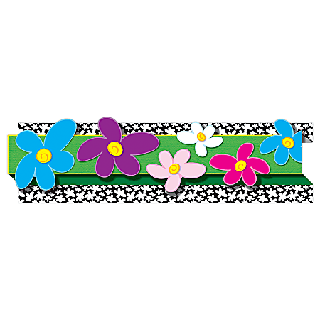 Carson-Dellosa Pop-Its™ Borders — Flower, 3"H x 36"L, Pack Of 8
