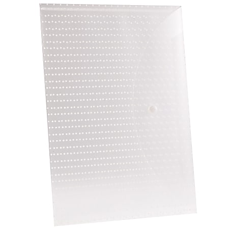 Realspace™ Poly Project Envelope, Letter Size, Clear/White Dots