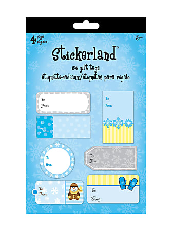 Sandylion Holiday Gift Tag Pads, ST5214, Winter, 14 Tags Per Sheet, Pack Of 54 Sheets