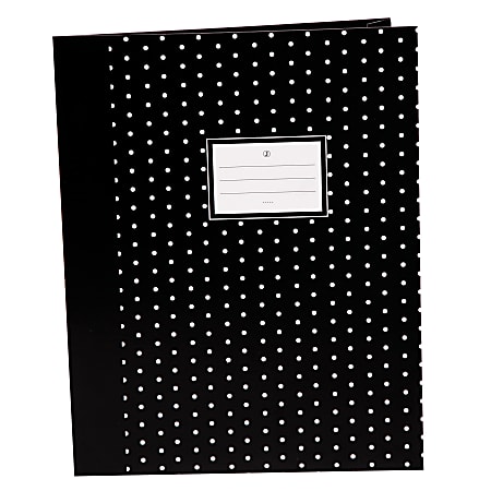 See Jane Work® Presentation Folders, Bifold, Black Dots