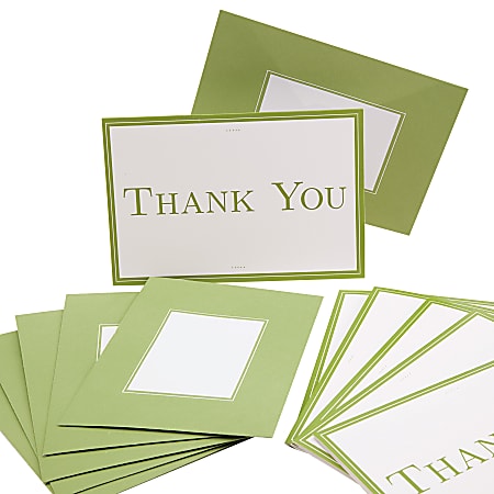 See Jane Work® Thank You Cards With Envelopes, 4" x 6", Green, Pack Of 6