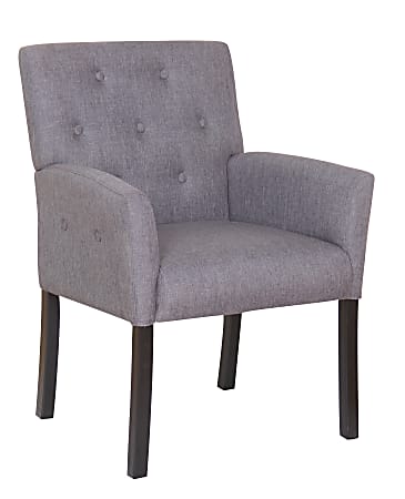 Boss Office Products Taylor Guest Chair, Slate Gray/Brown
