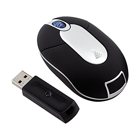 Sunscope Infrared Wireless Mouse With Hide-Away Storage, Black/Blue