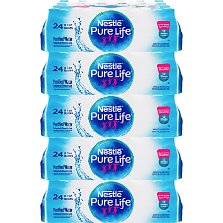Pure Life Purified Bottled Water - Ready-to-Drink - 8 fl oz (237 mL) - Bottle - 2880 / Pallet