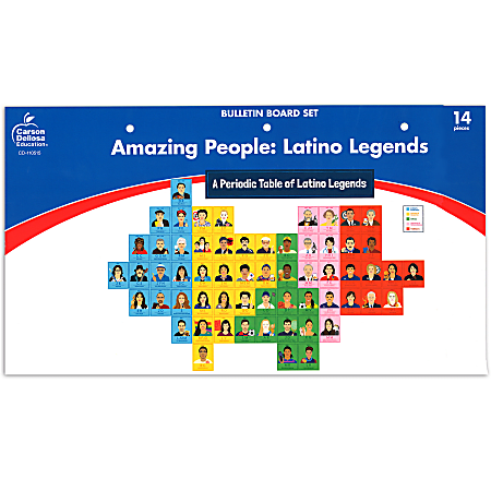 Carson Dellosa Education Amazing People Latino Legends 14 Piece Bulletin  Board Set - Office Depot