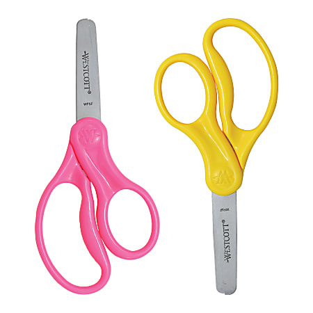 Fiskars Scissors For Kids Grades PreK 2nd 5 Blunt Assorted Colors - Office  Depot