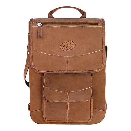 MacCase Leather Flight Jacket Bag With Backpack Option For 15" Apple® MacBook®, Vintage