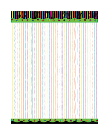 Barker Creek Computer Paper, 8 1/2" x 11", Neon Stripe, Pack Of 50 Sheets