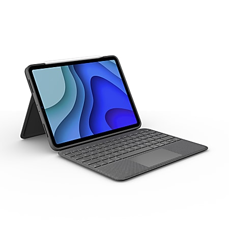 Logitech Folio Touch Keyboard/Cover Case For 11" Apple® iPad Pro, iPad Pro (2nd Gen), iPad Pro (3rd Gen) Tablet, Graphite