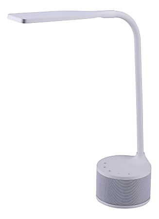 Bostitch® LED Desk Lamp With Bluetooth® Speaker, 14-9/16"H, White