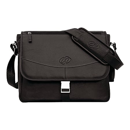 MacCase Premium Leather Small Shoulder Bag For 15" Laptops, Chocolate
