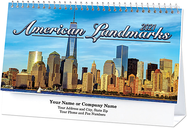 American Landmark Desk Calendar
