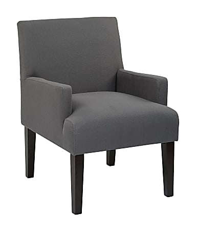 Ave Six Work Smart™ Main Street Guest Chair, Woven Charcoal/Black