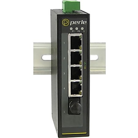 Perle IDS-105F Industrial Ethernet Switch - 5 Ports - Fast Ethernet - 10/100Base-T, 100Base-FX - 2 Layer Supported - Twisted Pair, Optical Fiber - Panel-mountable, Wall Mountable, Rail-mountable, Rack-mountable - 5 Year Limited Warranty