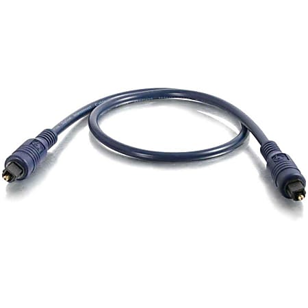 C2G 3m Velocity TOSLINK Optical Digital Cable - Toslink Male - Toslink Male - 9.84ft - Blue
