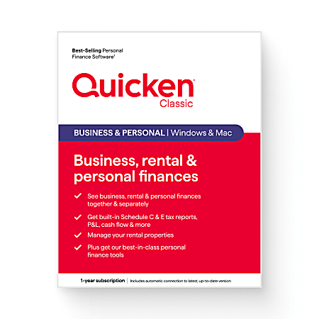 QUICKEN CLASSIC BUSINESS &amp; PERSONAL 1YR