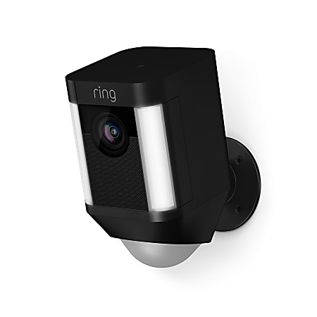 Ring Spotlight Cam Battery-Powered Wireless Security Camera, Black