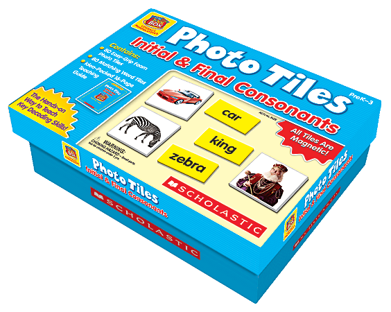 Scholastic Little Red Tool Box: Photo Tiles — Initial & Final Consonants
