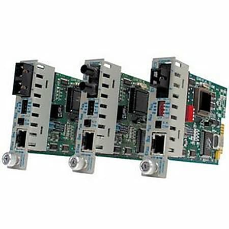 Omnitron iConverter 10/100 Ethernet Fiber Media Converter RJ45 MT-RJ Multimode 5km Module - 1x 10/100BASE-TX; 1x 100BASE-FX; Internal Module - 8384-0