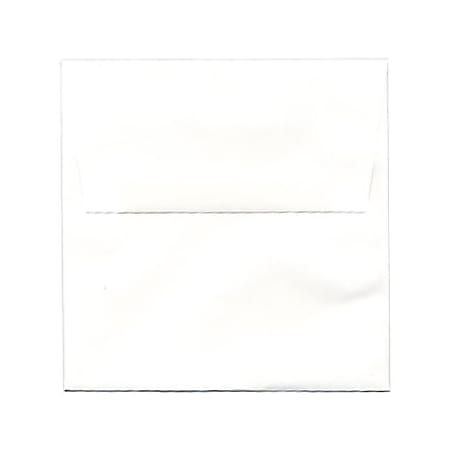 JAM Paper® Strathmore Invitation Envelopes, 5 1/2" x 5 1/2", Gummed Seal, White, Pack Of 25