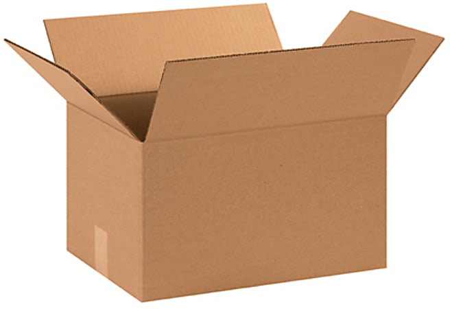 Partners Brand Corrugated Boxes 15" x 11" x 8", Kraft, Bundle of 25