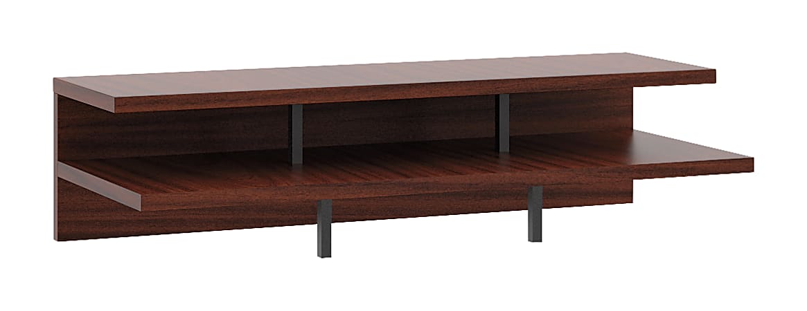 HON® Basyx Manage 30"W Stadium File Desk Top, Chestnut