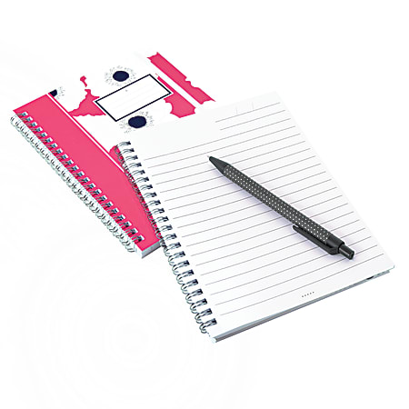 See Jane Work® Spiral Notebook, 5 3/4" x 7 3/4", Wide Ruled, 80 Sheets, Pink Floral