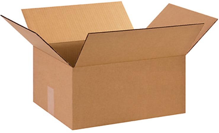 Partners Brand Corrugated Boxes 15" x 13" x 7", Kraft, Bundle of 25