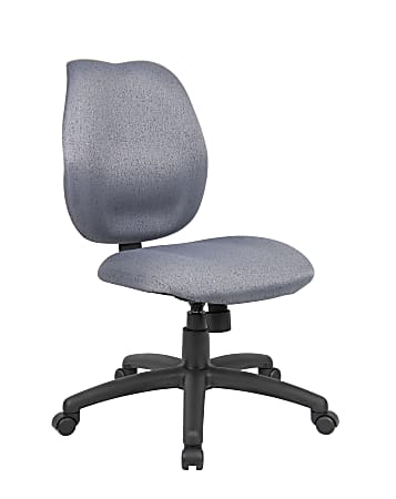 Boss® Contour Back Task Chair, 34 1/2"H x 23"W x 23 1/2"D, Black Frame, Gray Fabric