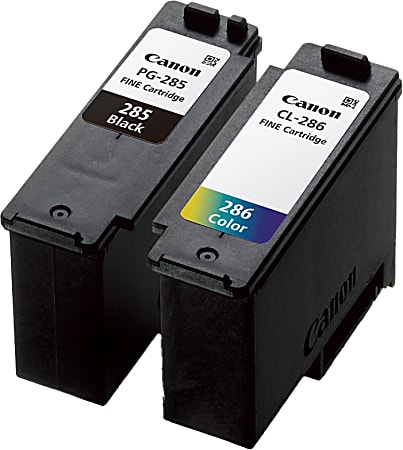 Canon® PG-285/CL-286 High-Yield Black/Tri-Color Ink Cartridges, 6197C004