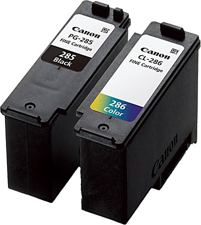 Canon&reg; PG-285 Black/CL-286 Tri-Color Standard-Yield Ink Cartridges, Pack Of 2, 6197C004