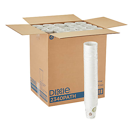 Dixie® Paper Hot Cups, 10 Oz., Pathways Design, Case Of 1,000
