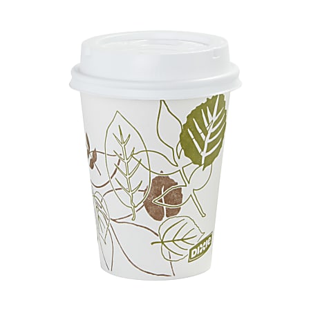 Dixie® Paper Hot Cups, 8 Oz., Pathways® Design, Box Of 25