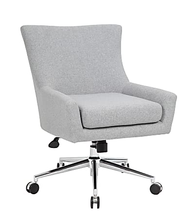 Boss Office Products Carson Modern Ergonomic Mid-Back Chair, Granite Gray/Chrome