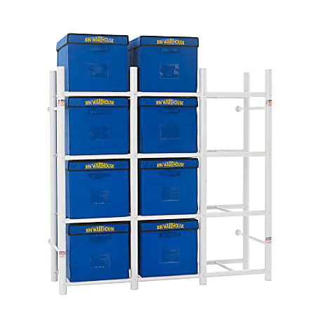Bin Warehouse Fold A Tote 32 Gallon Capacity 17 x 18 12 x 24 Blue Pack Of 4 Office Depot