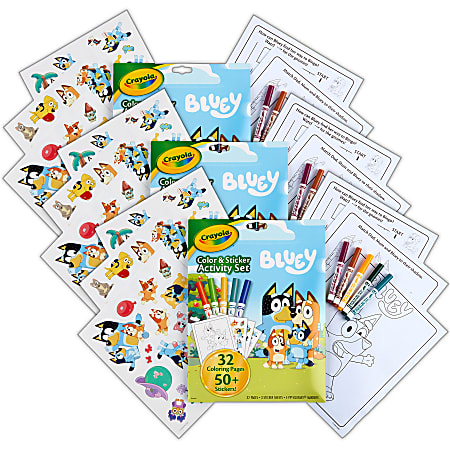 Crayola Color &amp; Sticker Activity Set, Bluey,