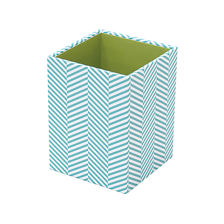 See Jane Work® Blue Herringbone Pencil Cup 