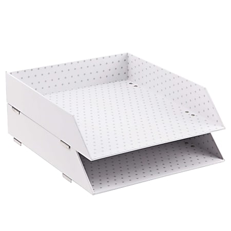 Realspace Plastic Letter Tray White - Office Depot