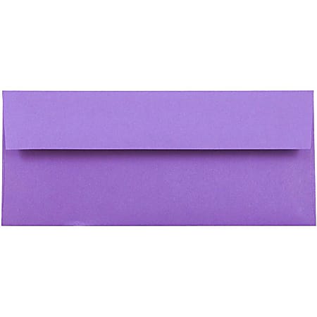 JAM PAPER #10 Business Colored Envelopes, 4 1/8 x 9 1/2, Violet Purple Recycled, 25/Pack
